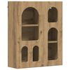 vidaXL Vegghengdur sk&aacute;pur me&eth; hillu Artisan Eik 59 x 20 x 71.5 cm
