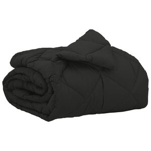 vidaXL Full &aacute;rs d&yacute;na Svartur 200 x 135 cm M&iacute;kr&oacute;f&iacute;ber