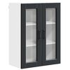 vidaXL Eldh&uacute;s sk&aacute;pur me&eth; hillu Svartur 60 x 31 x 80 cm Samsettur vi&eth;ur