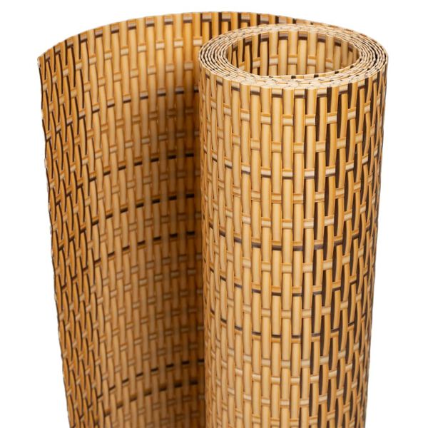 vidaXL Svalaskilr&uacute;m Lj&oacute;sbr&uacute;nt 600x80 cm P&oacute;l&yacute;rattan