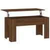 vidaXL S&oacute;fabor&eth; Br&uacute;nt Eik 101x49x52 cm Samsettur Vi&eth;ur