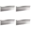 vidaXL Sniglafence 4 pcs Silfur 100 x 3,5 x 25 cm Ry&eth;fr&iacute;tt St&aacute;l
