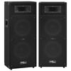 vidaXL Hlutlausir HiFi Svi&eth;sh&aacute;talarar Fagnotkun 2 stk. 1000W Svartir