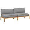 vidaXL S&oacute;fasett me&eth; p&uacute;&eth;i Einlita 2 pcs Gr&aacute;r Hrein akas&iacute;utr&eacute;