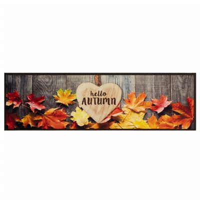 vidaXL Eldhúsmotta Þvottheld „Autumn“ 45x150 cm Flauel