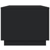 vidaXL Sófaborð með LED ljósum Svart 90x50x40 cm