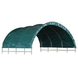 vidaXL B&uacute;fj&aacute;rtjald PVC 3,7x3,7 m Gr&aelig;n