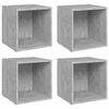 805512 vidaXL TV Cabinets 4 pcs Concrete Grey 37x35x37 cm Chipboard