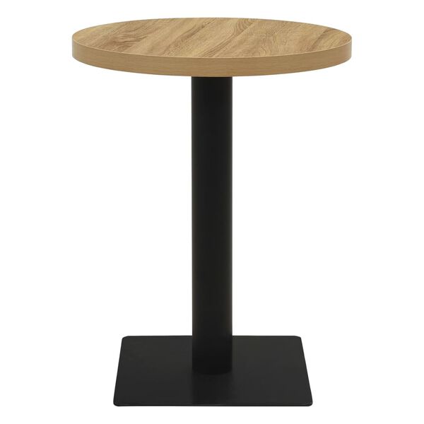 vidaXL B&iacute;str&oacute;bor&eth; Eikarlitur 60 cm MDF og St&aacute;l