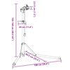 vidaXL Reiðhjólaviðgerðarstandur Foljanlegur Stillanlegur 102-160cm Ál