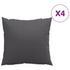 vidaXL S&oacute;fap&uacute;&eth;ar 4 stk. Reykgr&aacute;ir 60x60 Tau&aacute;kl&aelig;&eth;i