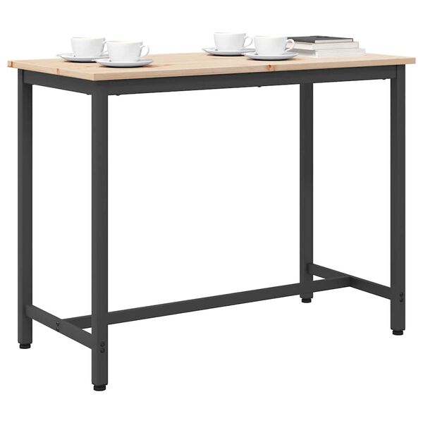 vidaXL bor&eth; N&aacute;tt&uacute;rulegur 100 x 50 x 77 cm Vinnslutr&eacute; og st&aacute;li