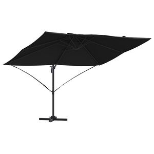 vidaXL Cantilever Roma Parasol Svart og svart 352 x 251 x 260 cm