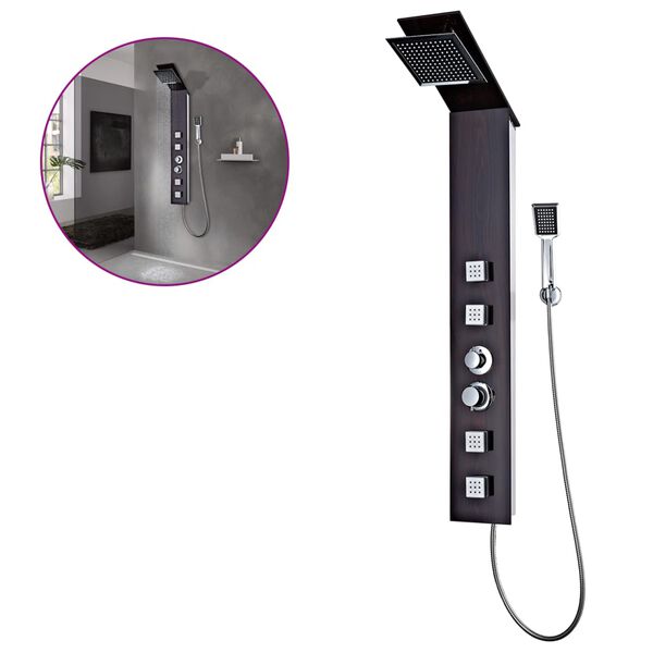 vidaXL Blöndunartæki fyrir Sturtu Gler Brúnt