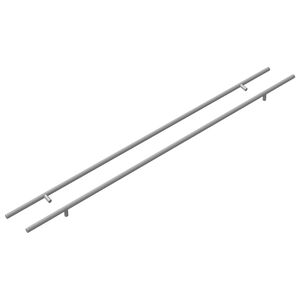 vidaXL Sk&aacute;p handfang 2 pcs Silfur 900 mm Ry&eth;fr&iacute;tt St&aacute;l