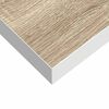 vidaXL Vegghengdar Hillur 4 stk. Eik og Hv&iacute;tur 120x23,5x3,8 cm MDF