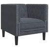 vidaXL Chesterfield S&oacute;fi D&ouml;kkgr&aacute;tt Flauel