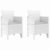 vidaXL Gar&eth;st&oacute;ll me&eth; p&uacute;&eth;i 2 pcs Hv&iacute;tt 53 x 49 x 85 cm P&oacute;l&yacute;pr&oacute;p&yacute;len