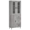 vidaXL H&aacute;r Sk&aacute;pur Gr&aacute;r Sonoma 69,5x34x180 cm Samsettur Vi&eth;ur