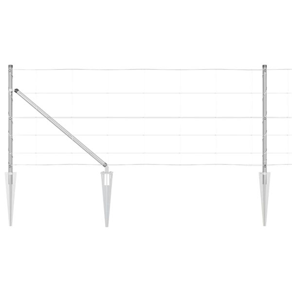 vidaXL Gir&eth;ingarp&oacute;stur Galvaniseru&eth; 25 x 0,8 m St&aacute;l