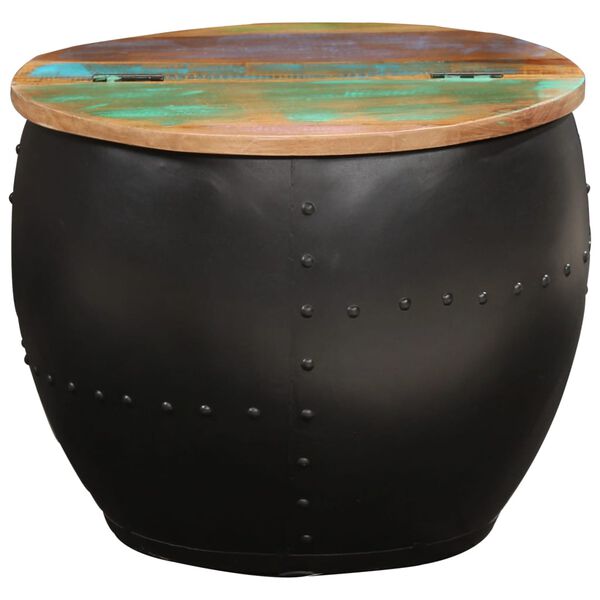 vidaXL Sófaborð 53x43 cm Gegnheill Endurunninn Viður