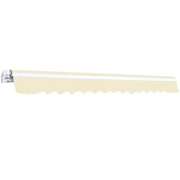 vidaXL samanbrjótanleg skyggni handvirkt 400 cm krem