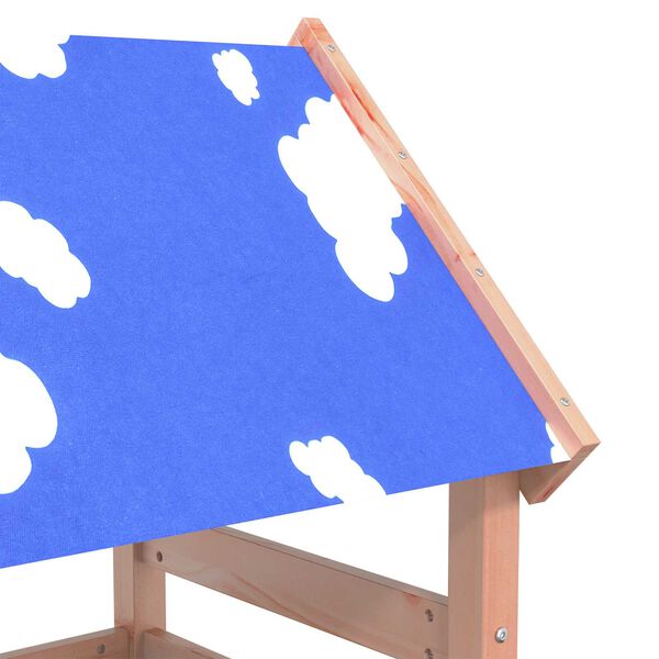 vidaXL Leikjaturn Br&uacute;nn 52,5 x 110,5 x 215 cm Solid Douglas Wood