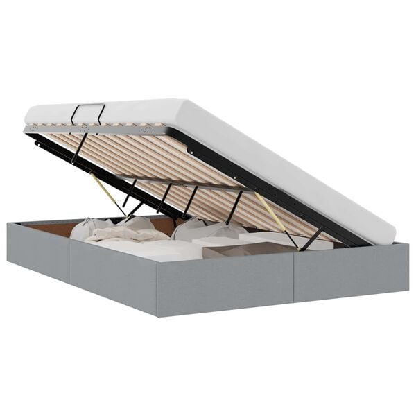 vidaXL Geymslu R&uacute;m me&eth; d&yacute;nu me&eth; h&ouml;fu&eth;gafl Lj&oacute;sgr&aacute;r 135 x 190 cm d&uacute;kur