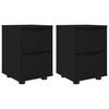 vidaXL N&aelig;turbor&eth; 2 pcs Svartur 30,5 x 30 x 43 cm Samsettur vi&eth;ur