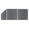 vidaXL WPC Gir&eth;ingarsett 2 Ferningur + 1 Hallandi 446x186 cm Gr&aacute;tt