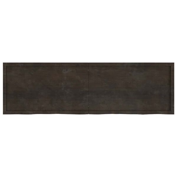 vidaXL Ba&eth;herbergisbor&eth;plata Br&uacute;nn 200x60x(2-4)cm Me&eth;h&ouml;ndla&eth;ur Vi&eth;ur
