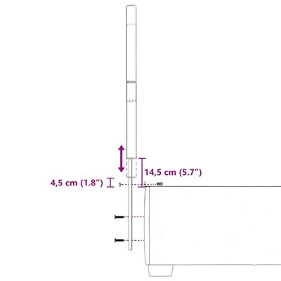 vidaXL Hólfað Springrúm með Dýnu Brúngrátt 100x200 cm Tauefni