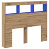 vidaXL H&ouml;f&eth;agafl Artisan Eik 120 x 17 x 102 cm Samsettur vi&eth;ur