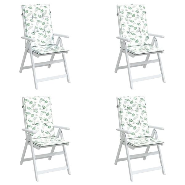 vidaXL Sessur fyrir St&oacute;la me&eth; H&aacute;u Baki 4 stk. Laufamynstur Tauefni