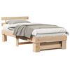 vidaXL Ramsv&iacute;k me&eth; h&ouml;fu&eth;gafl Br&uacute;nn 90 x 190 cm Solid furuhikk