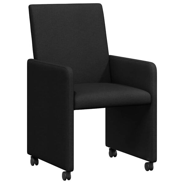 vidaXL Matsalur st&oacute;lar me&eth; hj&oacute;lum 2 pcs Svartur 57 x 66 x 94 cm d&uacute;kur