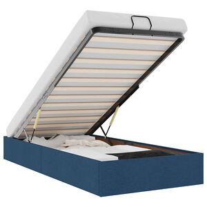 vidaXL Ottoman r&uacute;mgrind &aacute;n d&yacute;nu Bl&aacute;r 80x200 cm Efni