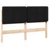 vidaXL B&oacute;lstru&eth; r&uacute;mgafl Br&uacute;nn og svartur 135 cm Solid furuhikk