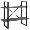 vidaXL 2 h&aelig;&eth;a B&oacute;kask&aacute;pur Gr&aacute;r 80x30x70 cm Gegnheil Fura