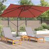 vidaXL Cantilever Roma Parasol Rautt og svart 352 x 251 x 260 cm