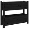 vidaXL Gr&oacute;&eth;urker Svart 77x25x66 cm Gegnheil Fura