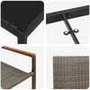 vidaXL Gar&eth;ur bor&eth;sett me&eth; p&uacute;&eth;i 5 pcs Gr&aacute;r p&oacute;l&yacute;rattan