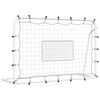 vidaXL F&oacute;tboltanet Fr&aacute;kastari Hv&iacute;tt og Svart 184x61x123 cm St&aacute;l og PE
