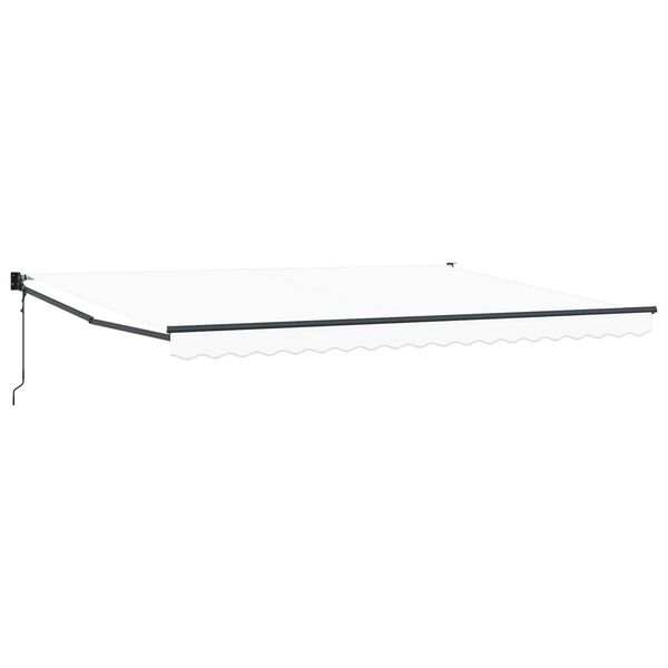 vidaXL S&oacute;lskermur Hv&iacute;tt 450 x 300 x 165 cm P&oacute;l&yacute;ester og m&aacute;lmur