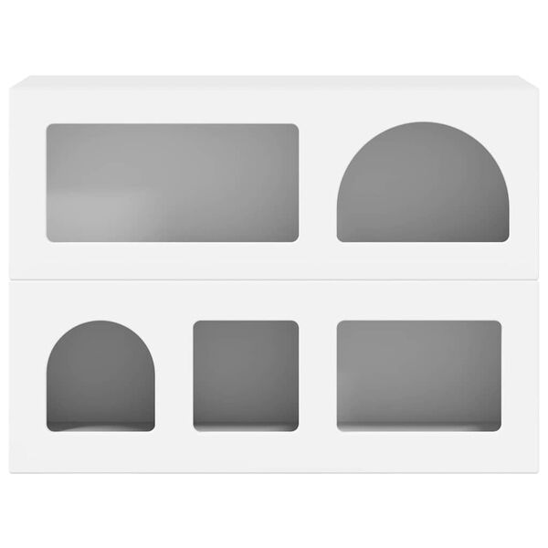 vidaXL Vi&eth;beinteyfla Hv&iacute;tt 80.5 x 35 x 59 cm Samsettur vi&eth;ur