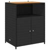 vidaXL Cabinet Svartur 70 x 50 x 87 cm P&oacute;l&yacute;ester og Roly Rattan