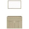 804785 vidaXL 2 Piece Bathroom Furniture Set Sonoma Oak Chipboard