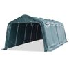 vidaXL F&aelig;ranlegt b&uacute;fj&aacute;rtjald PVC 550 g/m&sup2; 3,3x8 m D&ouml;kkgr&aelig;nt