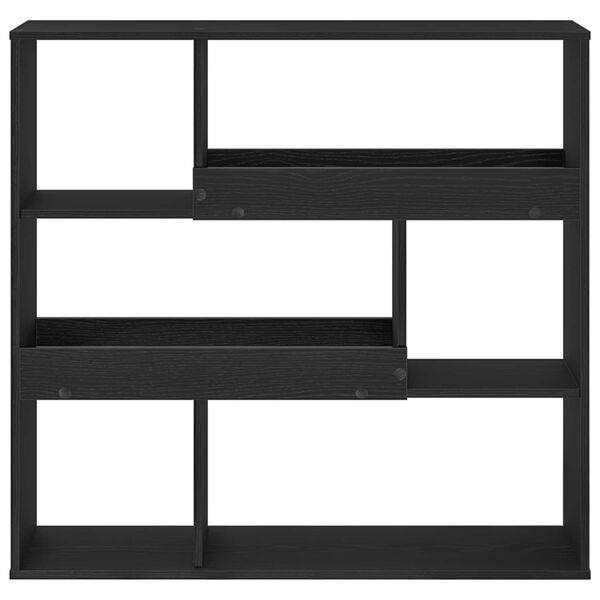 vidaXL B&oacute;kask&aacute;pur Svartur Eik 100 x 33 x 94,5 cm Samsettur vi&eth;ur