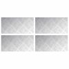 vidaXL Stigaplata R&eacute;tthyrningur 4 pcs Silfur 40 x 20 cm &Aacute;l